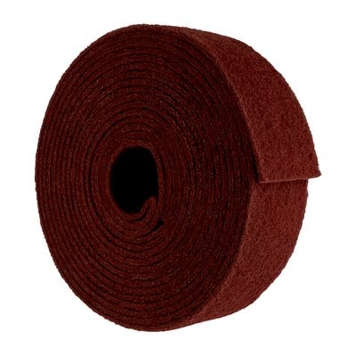 3M Scotch-Brite WR-RL 61139, Rot, 100 mm x 10 m, P600 - 800, A, Very fine, Vliesrolle, Für Reinigungs- und Finisharbeiten