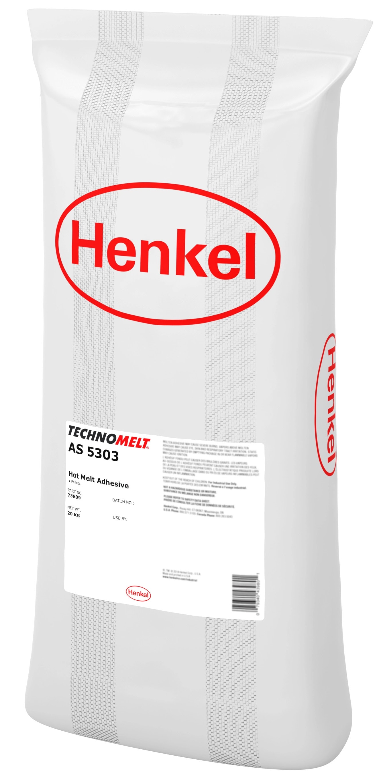Henkel Technomelt AS 5303 Schmelzklebstoff, 20 kg, Transparent, 73809, Zum Kleben und Beschichten von Polypropylen oder anderen Polyolefinen