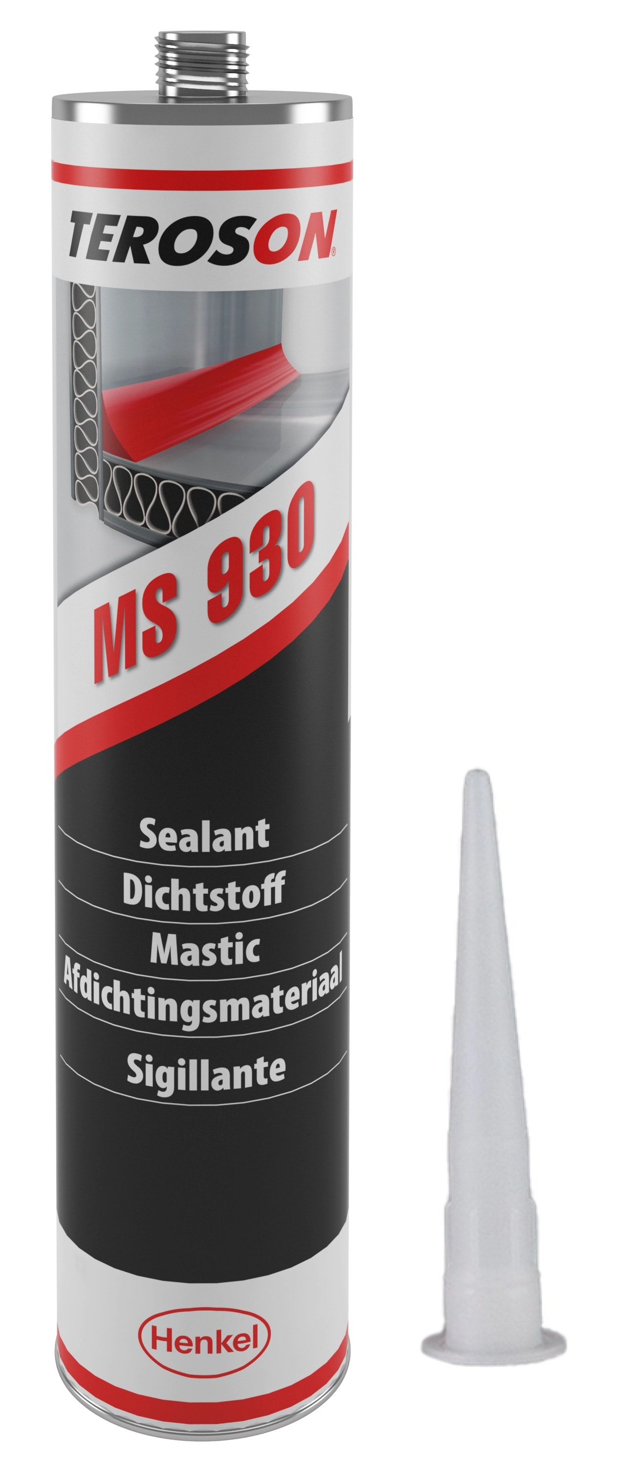 Henkel Teroson MS 930 Silanmodifizierter Polymer Kleb-/Dichtstoff, 310 ml, Grau, Thixotrop, 1K, 2969721, Für Universelle Anwendungen