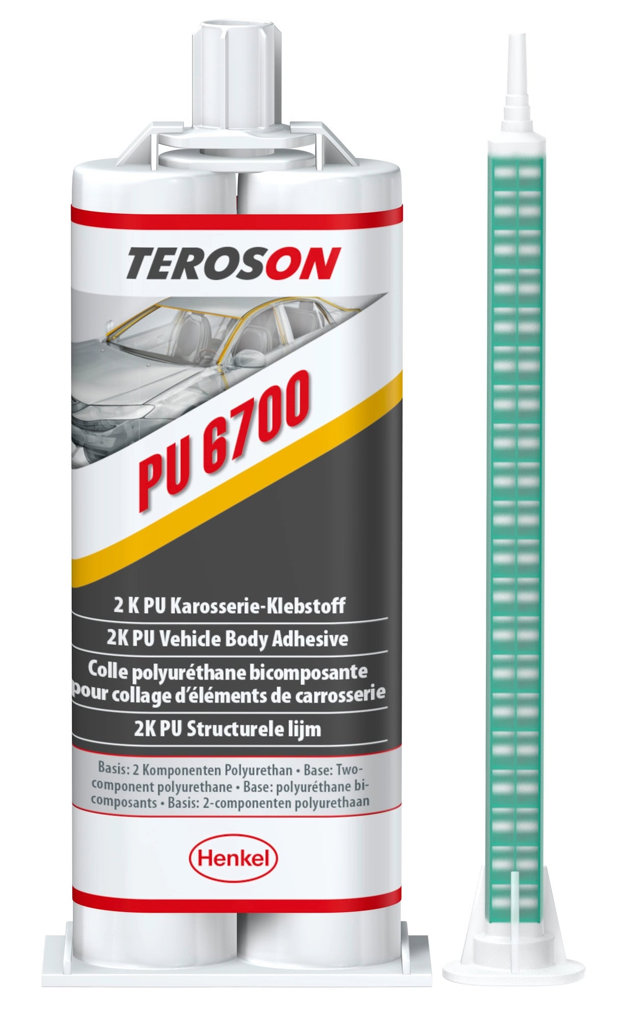 Henkel Teroson PU 6700 Polyurethan Klebstoff, 50 ml, Grau, 1:1, 2K, 264880, Für Universelle Anwendung