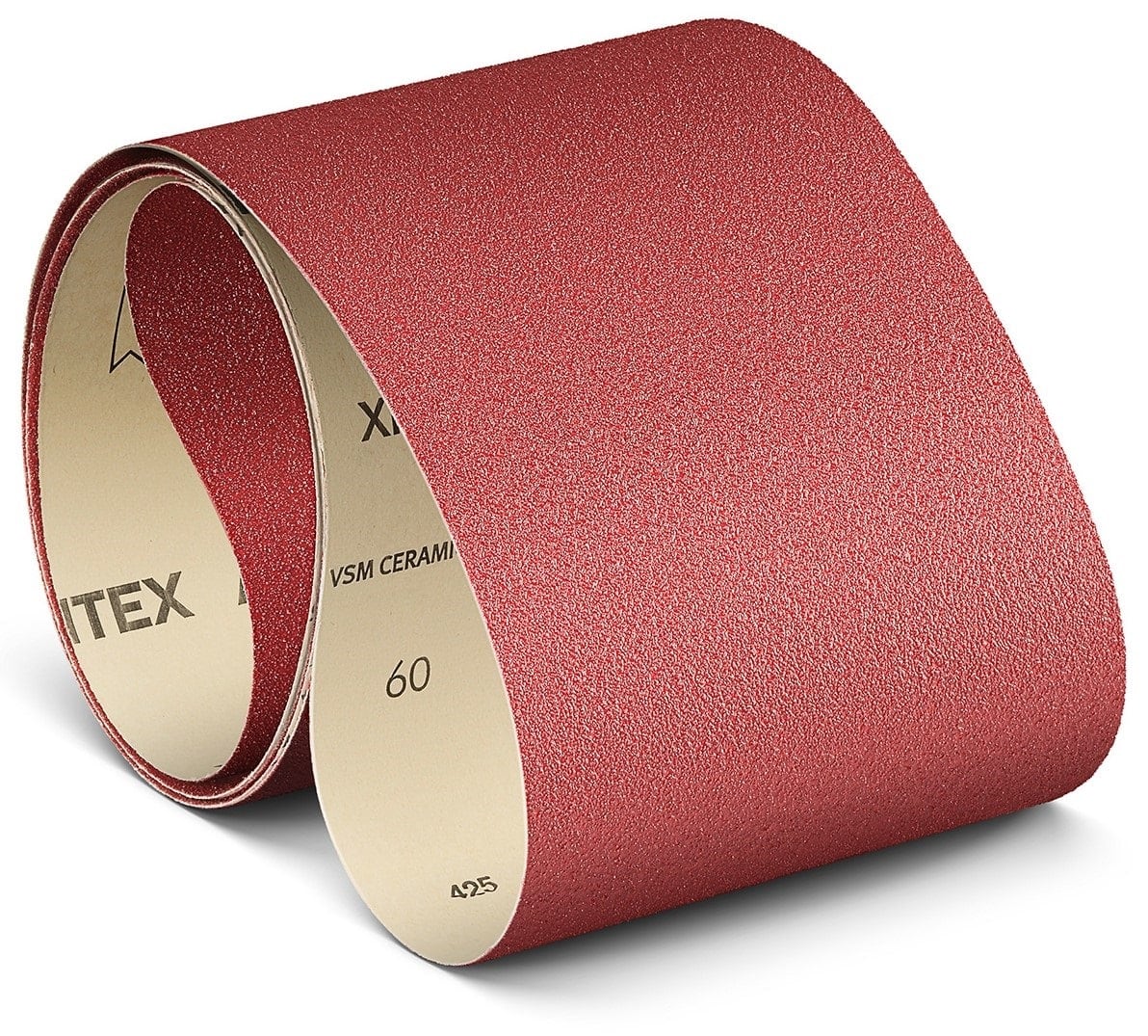 VSM CERAMICS Plus XP780 734311, 150 mm x 7800 mm, K, P120, F-Papier, Ausführung (E08), Rot-braun, Schmalband mit Keramik, Für Edelstahl und Aluminium