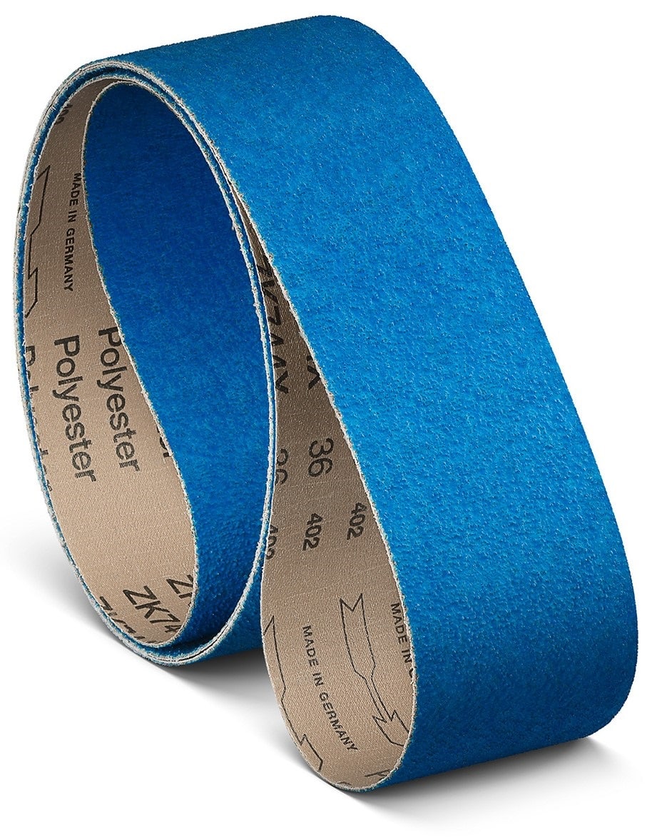 VSM ZIRKONKORUND ZK744X 746498, 75 mm x 2000 mm, Z, P36, X-Polyester, Ausführung (E07), Blau, Schmalschleifband mit Zirkonkorund, Für Edelstahl und