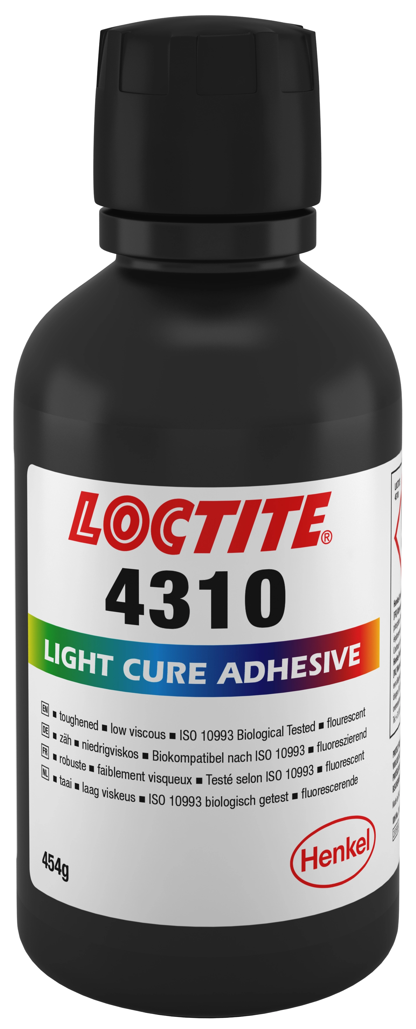 Henkel Loctite 4310 UV Klebstoff, 454 g, Transparent, 2381947, Hohe Haftfestigkeit auf Kunststoffen