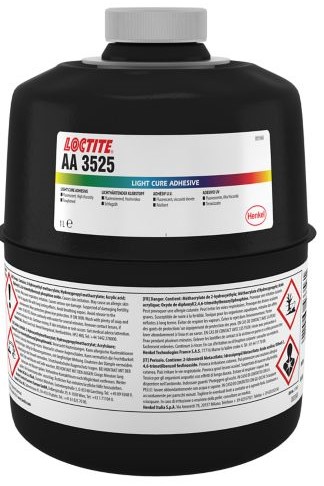 Henkel Loctite AA 3525 UV Klebstoff, 1 Liter, Transparent, 1170624, Für Kunststoffe und Metalle