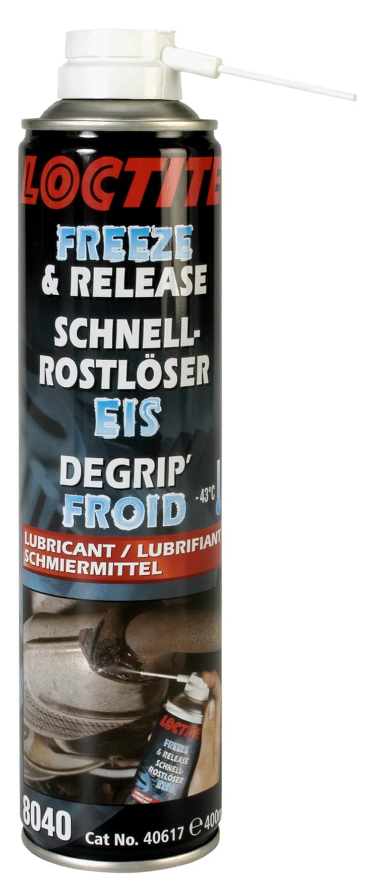 Henkel Loctite LB 8040 Schnellrostlöser, 400 ml, Sprühdose, 760225, Demontagehilfe für verrostete Teile