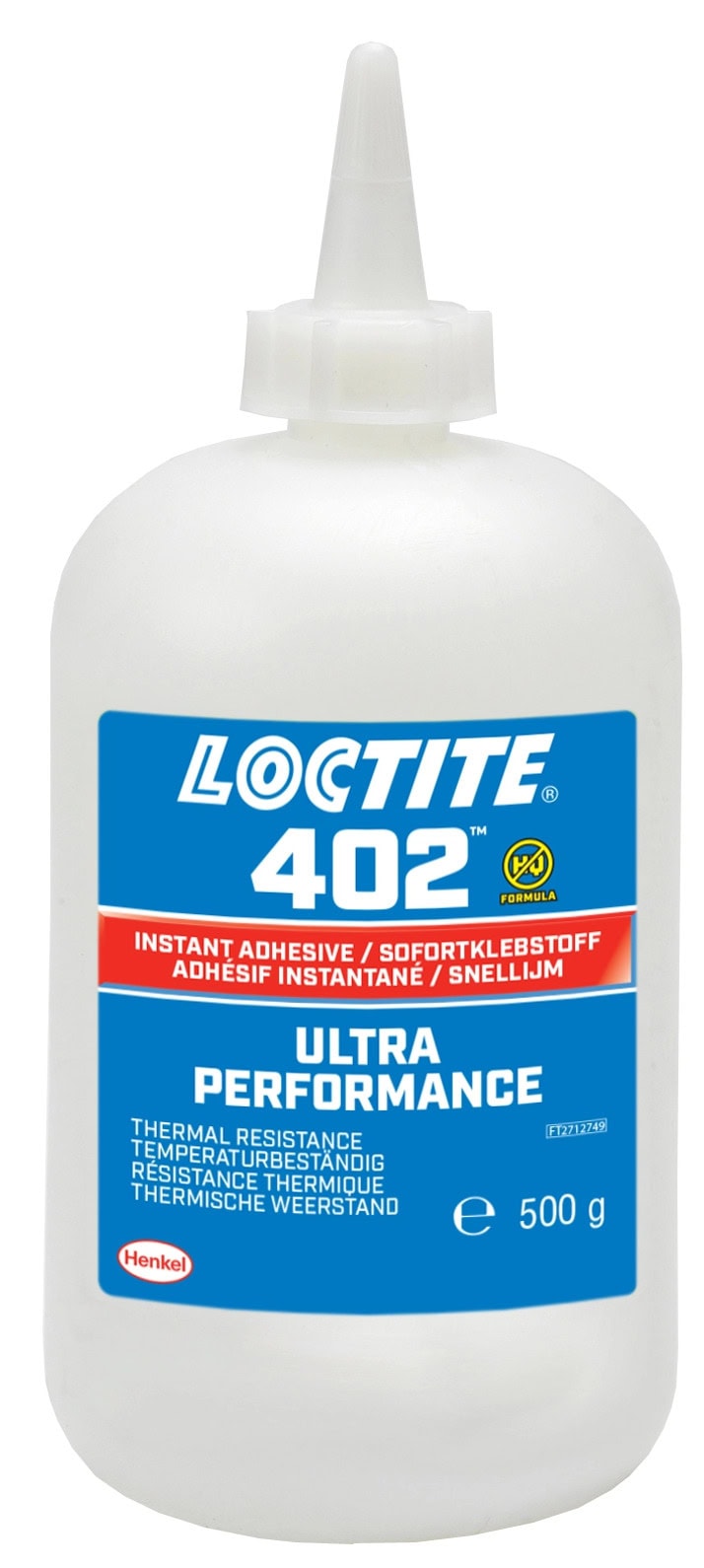 Henkel Loctite 402 Sofortklebstoff, 500 g, Transparent, 2712749, Hochtemperaturbeständig und schnell aushärtend