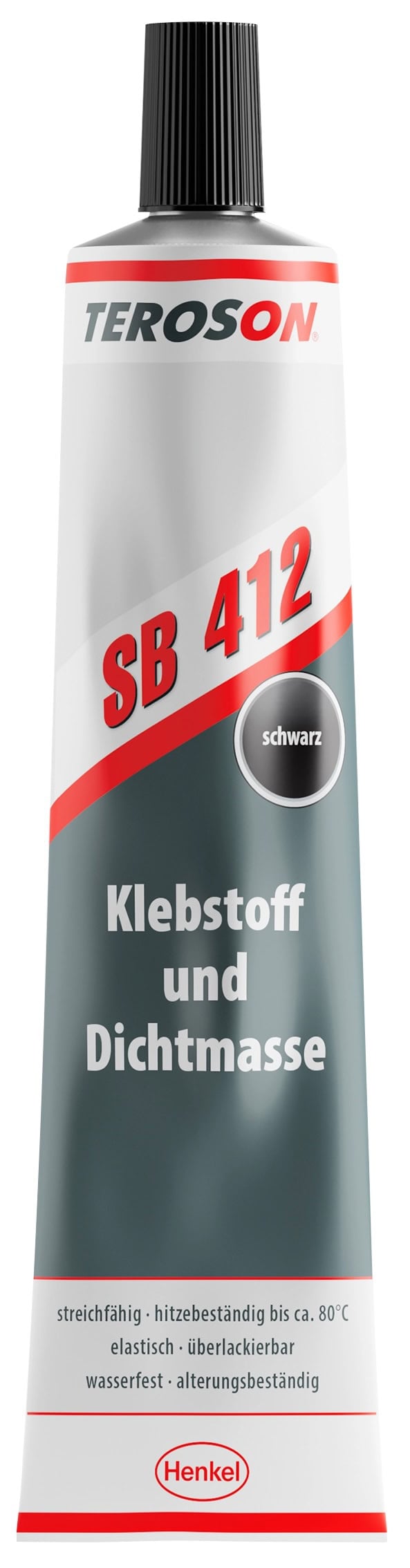Henkel Teroson SB 412 Lösemittehaltiger Kleb- und Dichtstoff auf Kautschukbasis, 225 g, Schwarz, 729467, Bei Fugen, Nähten, Durchbrüchen, Stoßstellen,