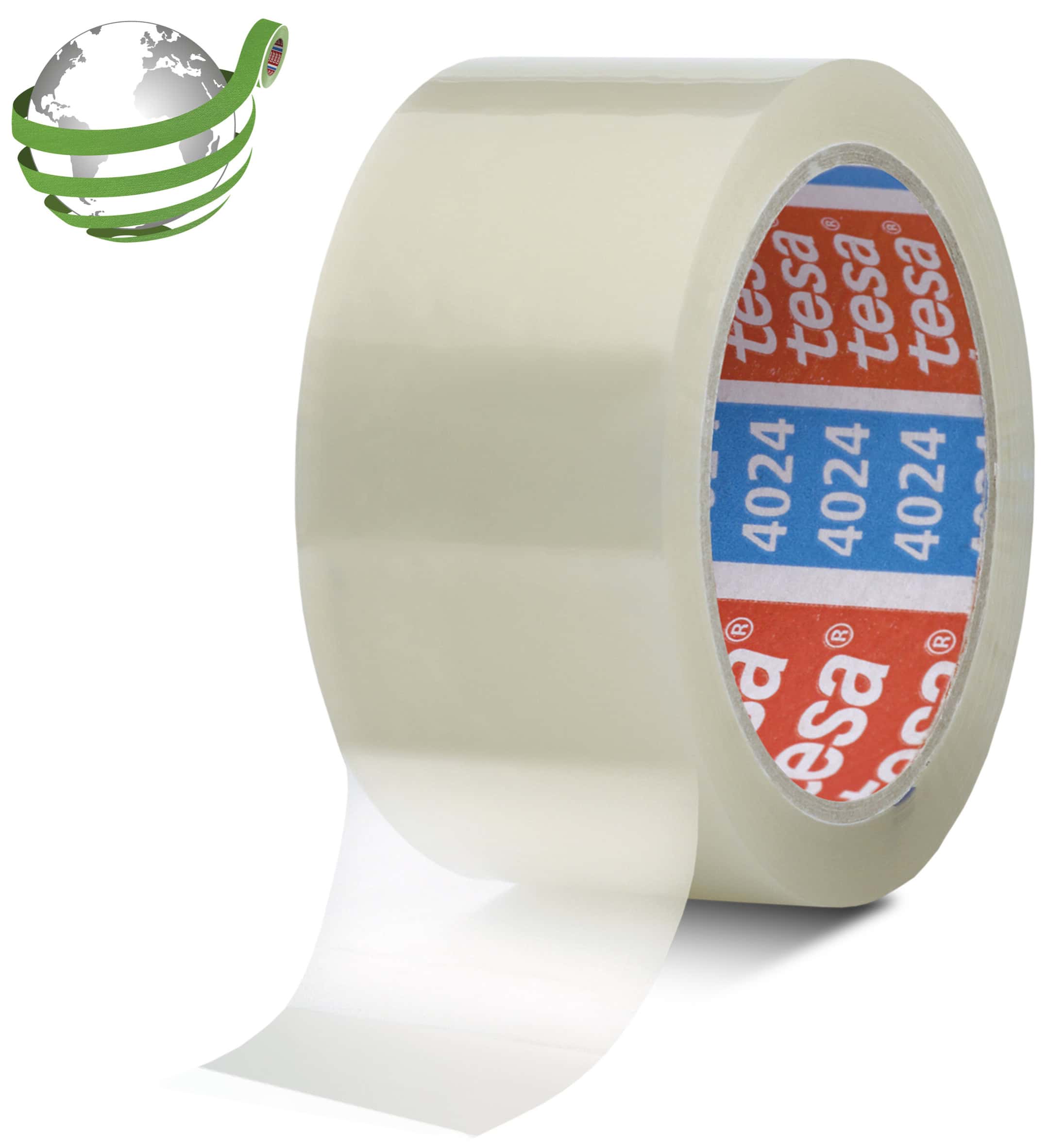 tesapack Verpackungsklebeband 4024, 50 mm x 100 m, 0,05 mm, Transparent, Für mittelschwere Kartons bis 20 Kg