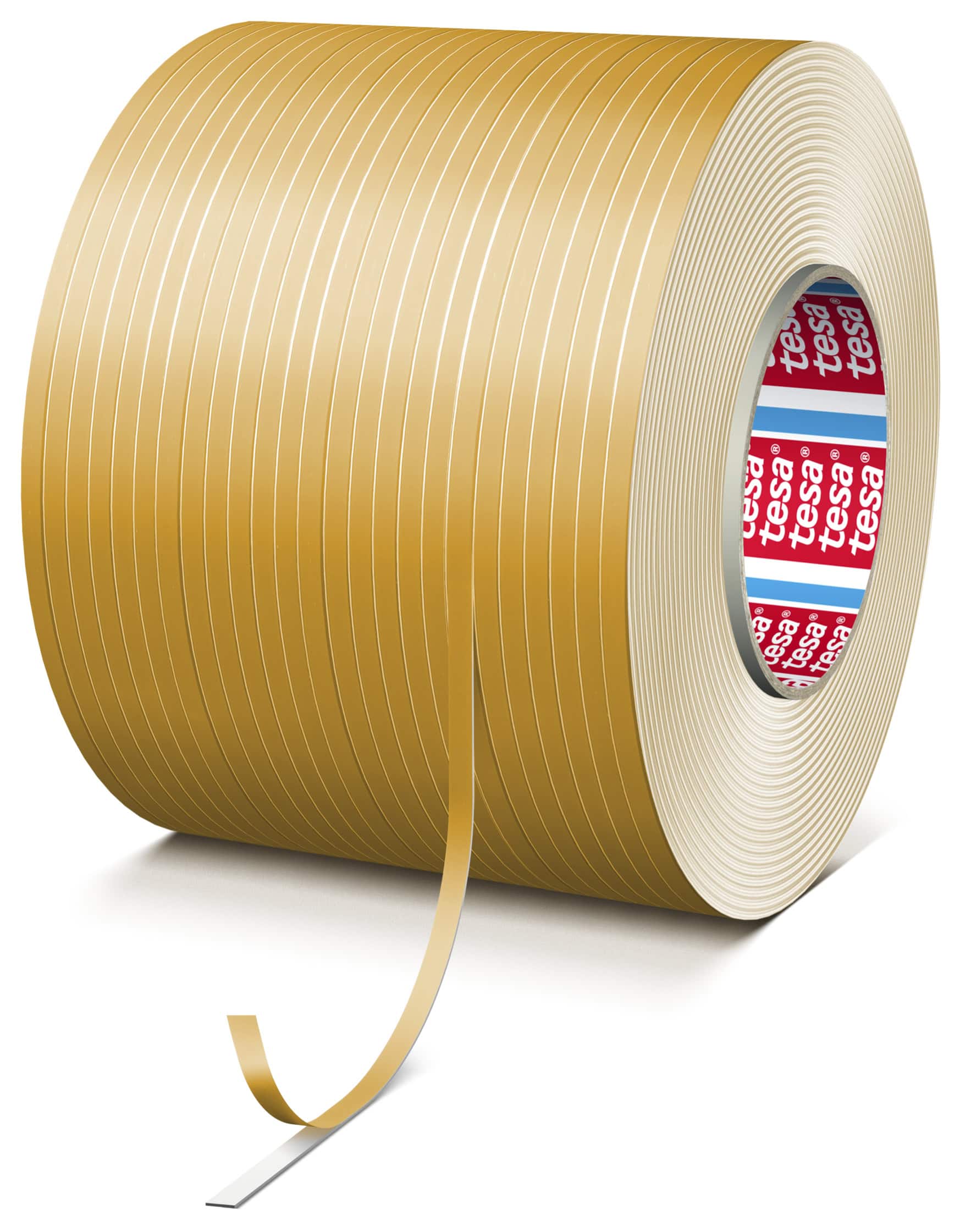 tesa Wiederlösbares Klebeband 65610 Removable, 1360 mm x 50 m, 1,2 mm, Weiß, Doppelseitiges PE Schaumband für wiederlösbare Verbindungen