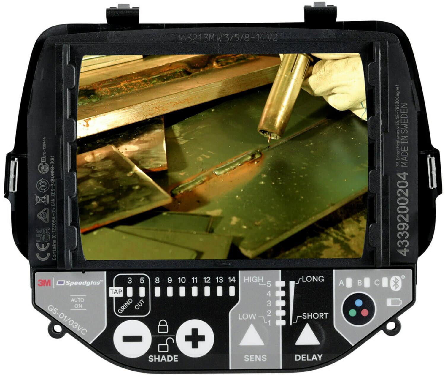 3M Speedglas G5-01/03VC, Variable Color, 610031, Tap Funktion, Automatikschweißfilter, Für besten Kontrast mit Farboptionen