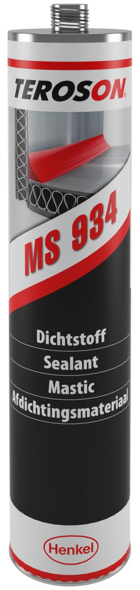 Henkel™ Teroson® MS 934 Silanmodofizierter Polymer Kleb-/Dichtstoff, 310 ml, Transparent, Thixotrop, 1K, 2969712, Für viele verschiedene Untergründe und Lacke geeignet