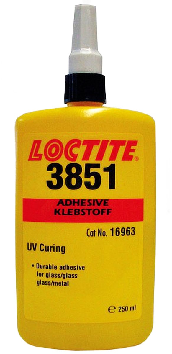 Henkel™ Loctite® AA 3851 UV Klebstoff, 250 ml, Hell Gelb, 267340, Für Glas und Metallverbindungen