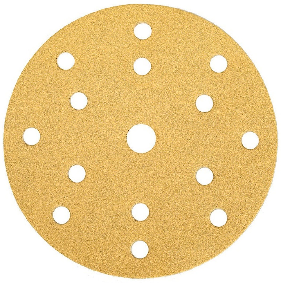 Mirka® Gold 2361109922, Ø 150 mm, P220, 15-fach gelocht, Kletthaftend, Schleifscheibe mit Aluminiumkorn