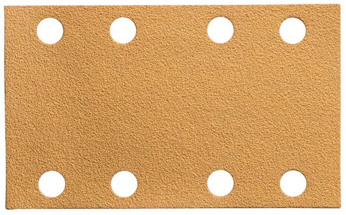 Mirka® Gold 2368805060, 81 mm x 133 mm, P60, 8-fach gelocht, Kletthaftend, Schleifstreifen mit Aluminiumkorn