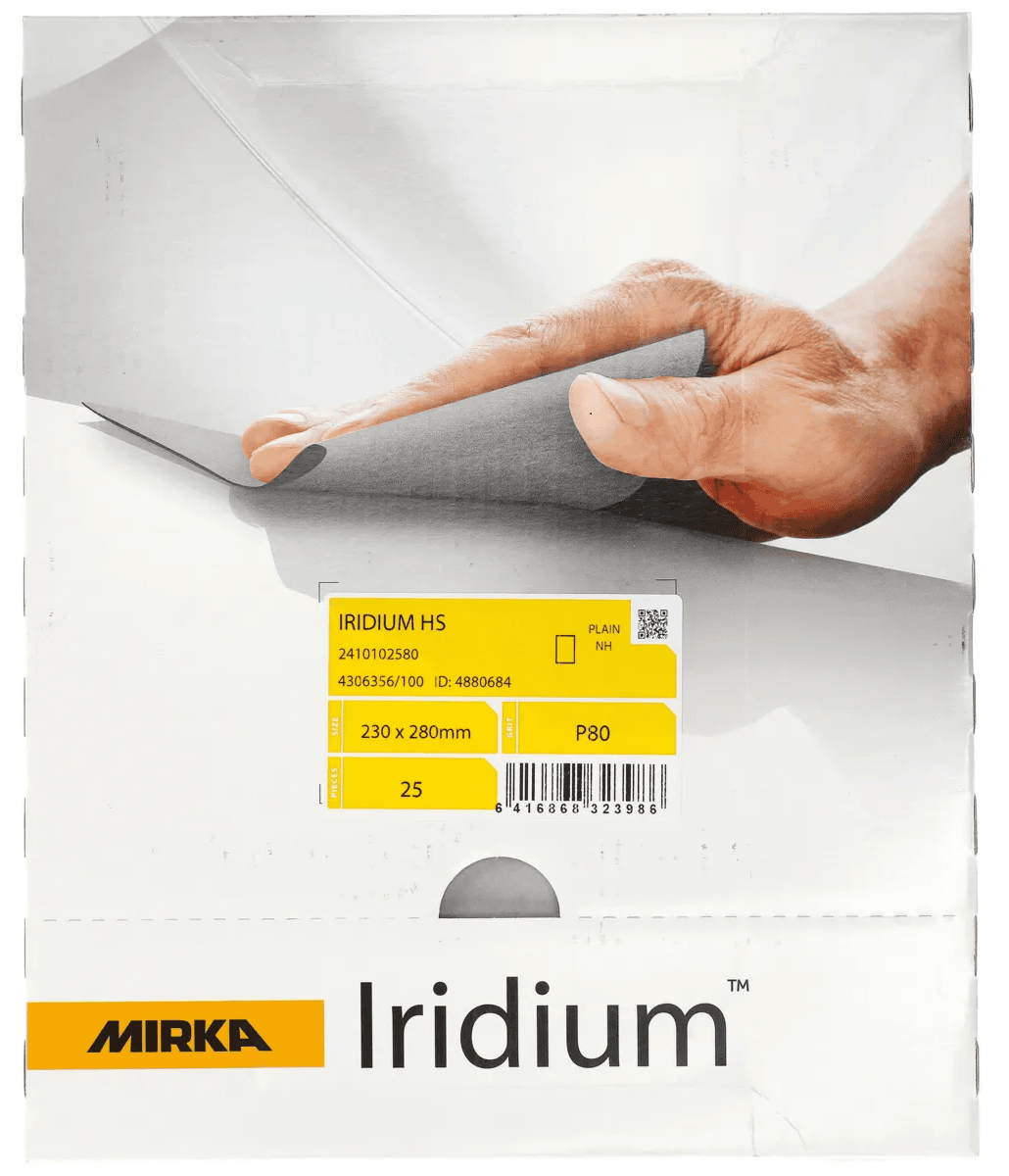 Mirka® Iridium® HS Schleifbogen 2410102515, 230 mm x 280 mm, P150, Kletthaftend, Mit Keramik- und Aluminiumkorn