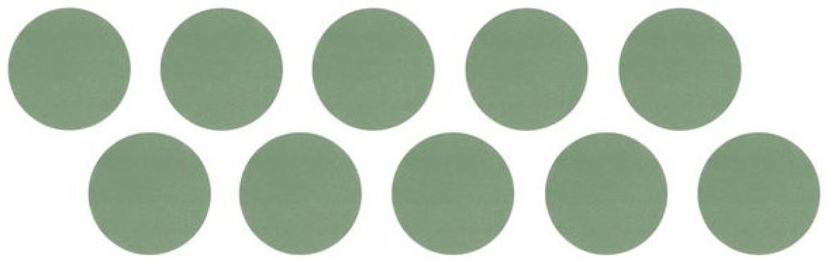 Mirka® Iridium SR 2430909996, Ø 32 mm, P5000, S, Gelb, Klebefilmhaftend, Polyesterfilm, Schleifblüten mit Siliziumkarbidkorn, Für Finisharbeiten
