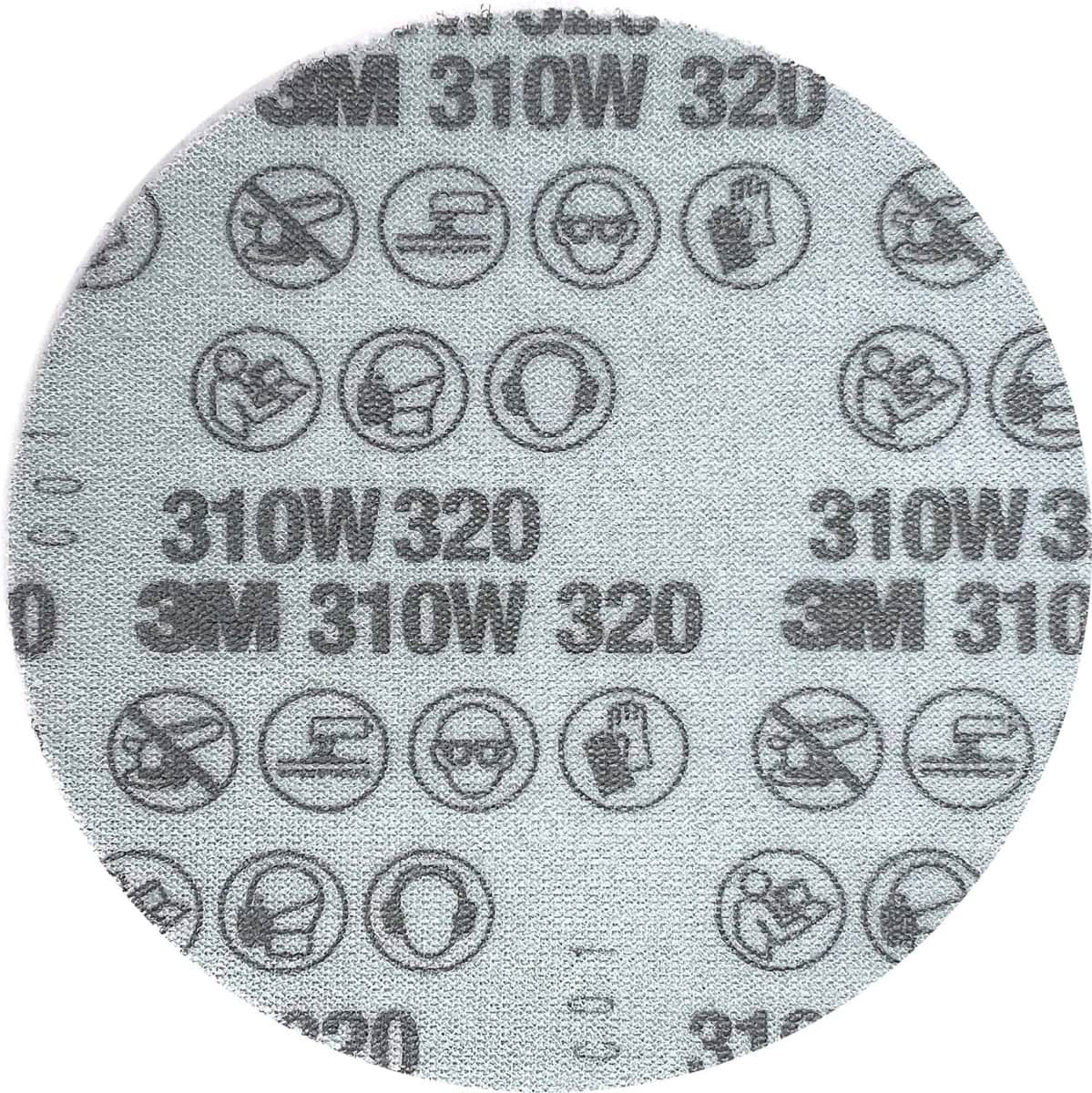 3M™ Xtract™ 310W 53519, Ø 150 mm, 320+, Ungelocht, 12.000 U/Min., Gitternetz, Kletthaftend, Schleifscheibe mit Präzisions Aluminiumoxid Korn