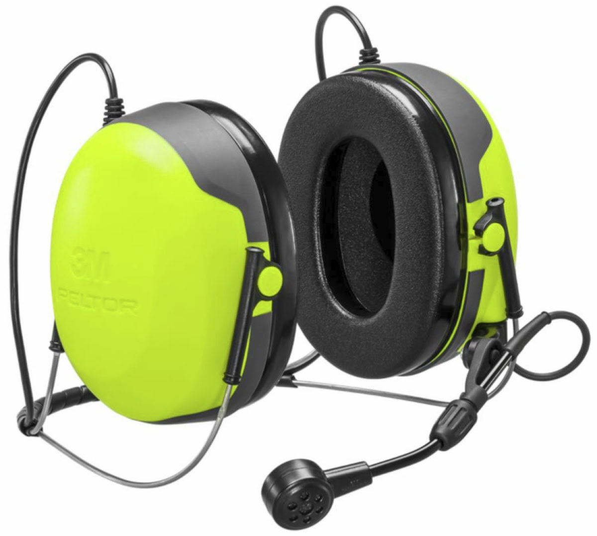 3M™ PELTOR™ CH-3 Nackenbügel Kapselgehörschutz Headset MT74H52B-110, Für den dauerhaften Einsatz mit externen Funkgerät, SNR = 29 dB, Gelb / Schwarz, FLX2 Anschluss, Nackenbügel
