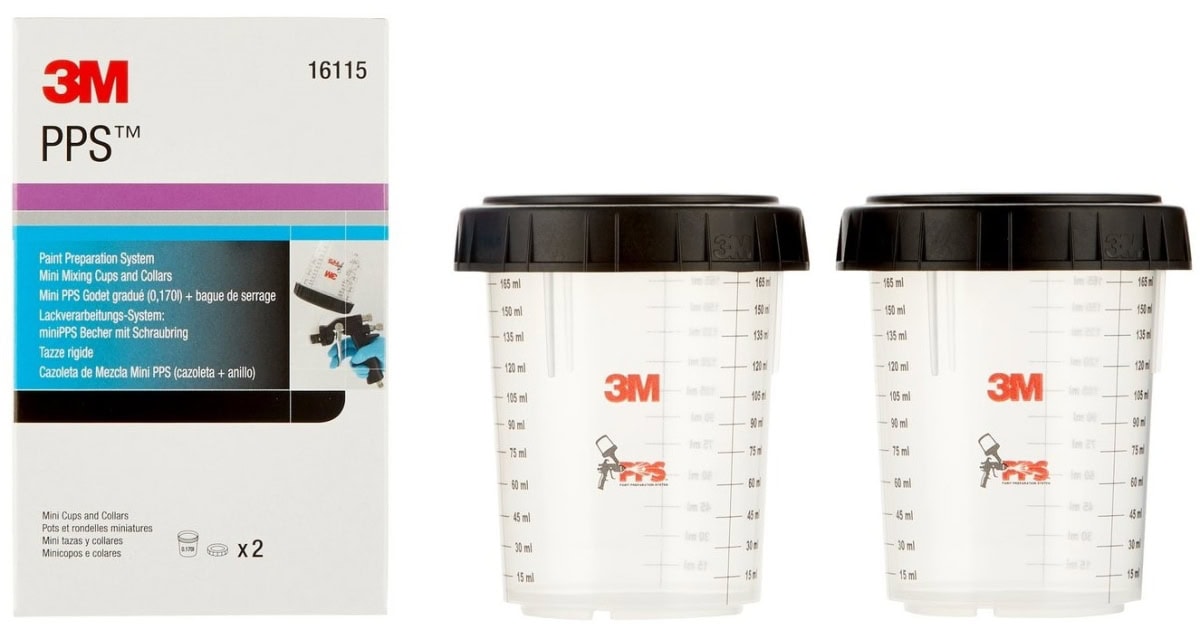 3M™ PPS™ 16115, 0,17 Liter, Kleiner Außenbecher mit Schraubring zum Stützen der Innenbecher für das 3M™ PPS™ Lackierverarbeitungssystem