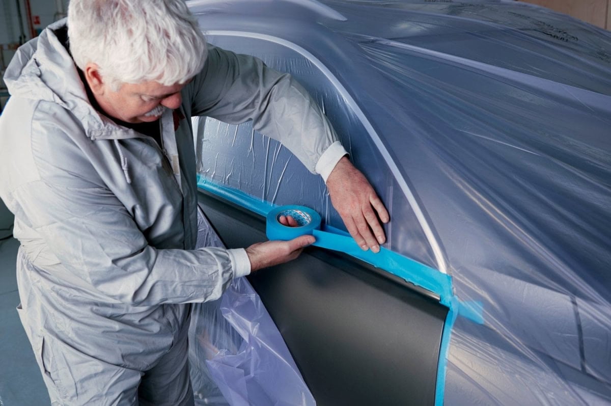 3M™ Scotch® Abdeckband 3434, 48 mm x 55 m, 0,18 mm, Blau, Rückstandsfrei, Hochleistungs Kreppabdeckband, Beliebt für Autoreparatur