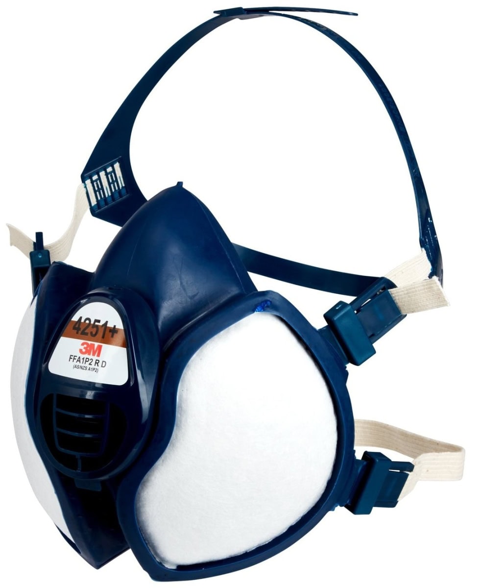 3M™ 4251-1, Komplett Halbmaske 4251+, FFA1P2 R D, Wartungsfrei & Gebrauchsfertig, Einzelhandels Packung mit EAN Label