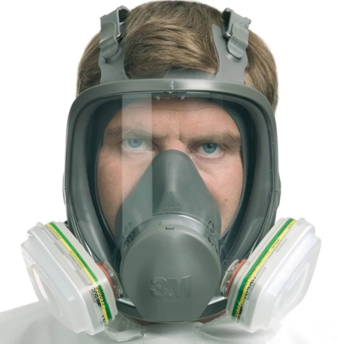 3M™ Gasmaske / Vollmaske 6800M, EN 136 (Klasse 1), Größe M, Bajonett-Klick Filteranschluss