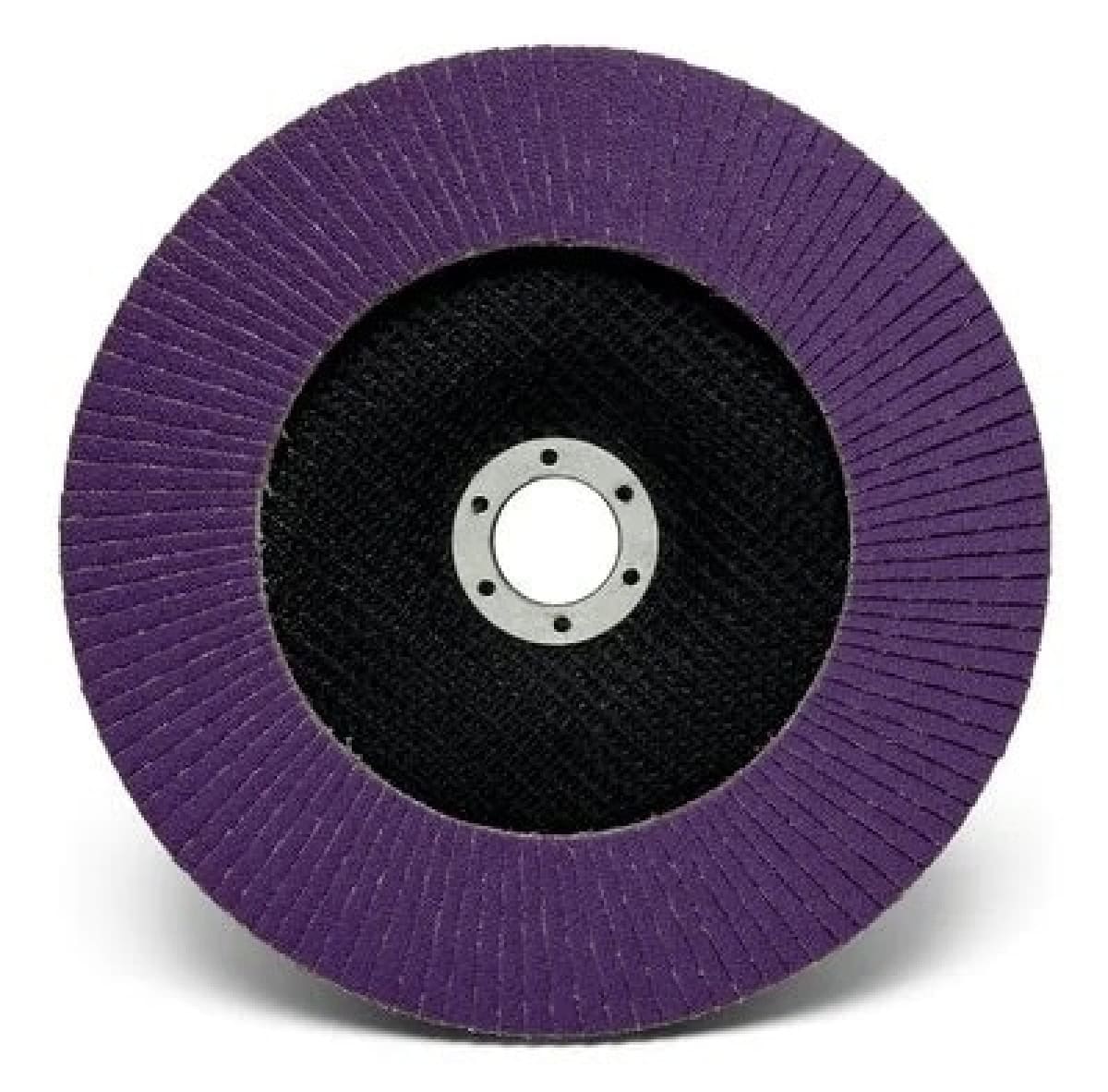 3M™ 769F 51999, Ø 125 mm x ø 22,23 mm, 40+, 12.250 U./Min., Typ 29 Konisch, Fächerschleifscheibe mit Präzisions-Zirkonkorund, Für Abtragsarbeiten