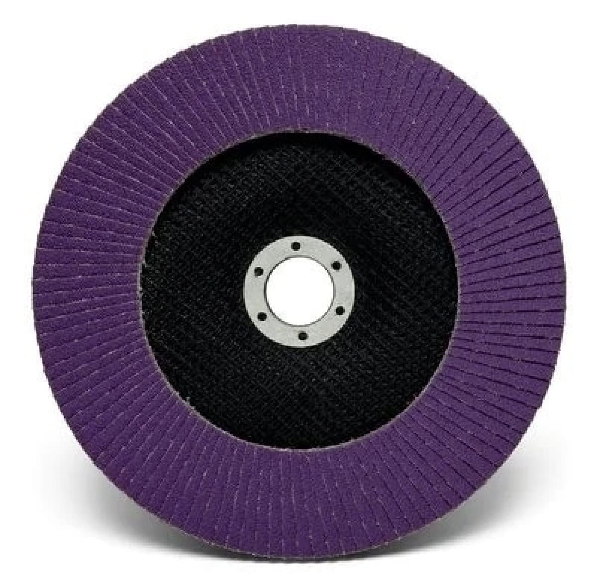 3M™ 769F 52017, Ø 180 mm x ø 22,23 mm, 80+, 8500 U./Min., Typ 29 Konisch, Fächerschleifscheibe mit Präzisions-Zirkonkorund, Für Abtragsarbeiten