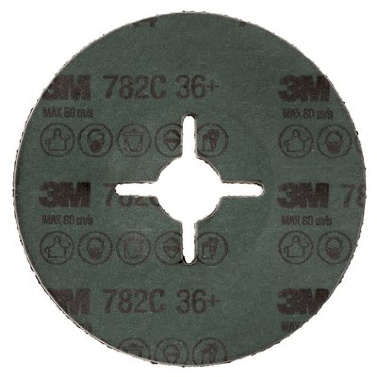 3M™ 782C 779913, Ø 125 mm x ø 22,23 mm, 36+, 12.000 U./Min., Fiberscheibe mit Präzisions-Keramikkorn