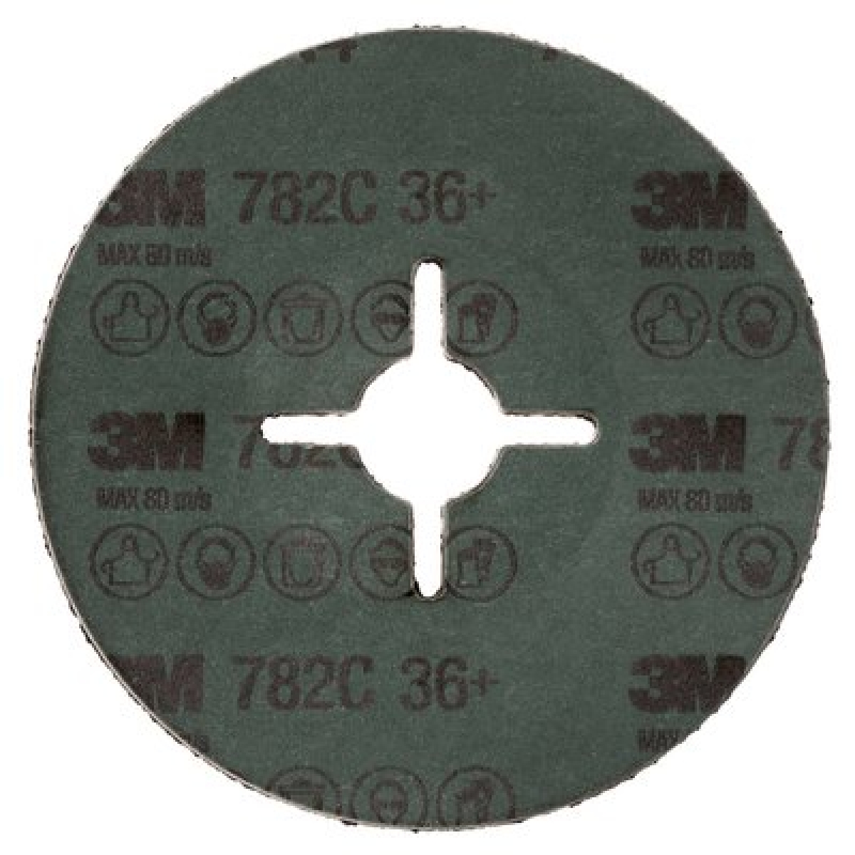 3M™ 782C 779909, Ø 115 mm x ø 22,23 mm, 36+, 13.200 U./Min., Fiberscheibe mit Präzisions-Keramikkorn