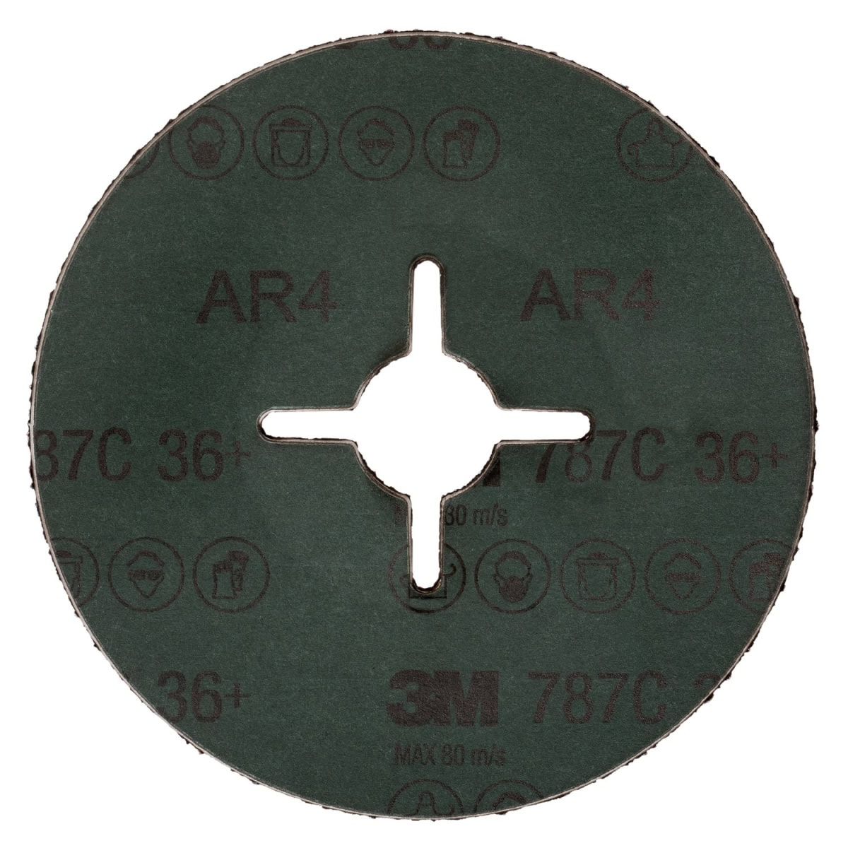 3M™ 787C 88979, Ø 180 mm x ø 22,23 mm, 36+, 8.500 U./Min., Fiberscheibe mit Präzisions-Keramikkorn