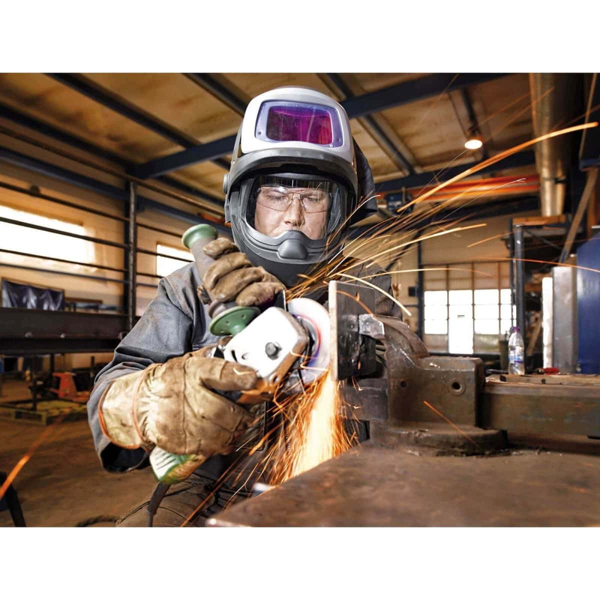 3M™ Speedglas™ 9100 FX Air mit Schweißfilter 9100V und Adflo™ Gebläseatemschutz, TH3, 547705, inkl. QRS-Luftschlauch und Tasche, Schweißmaske mit Kopfband; Teile: [500005, 542800, 790101, 837730]