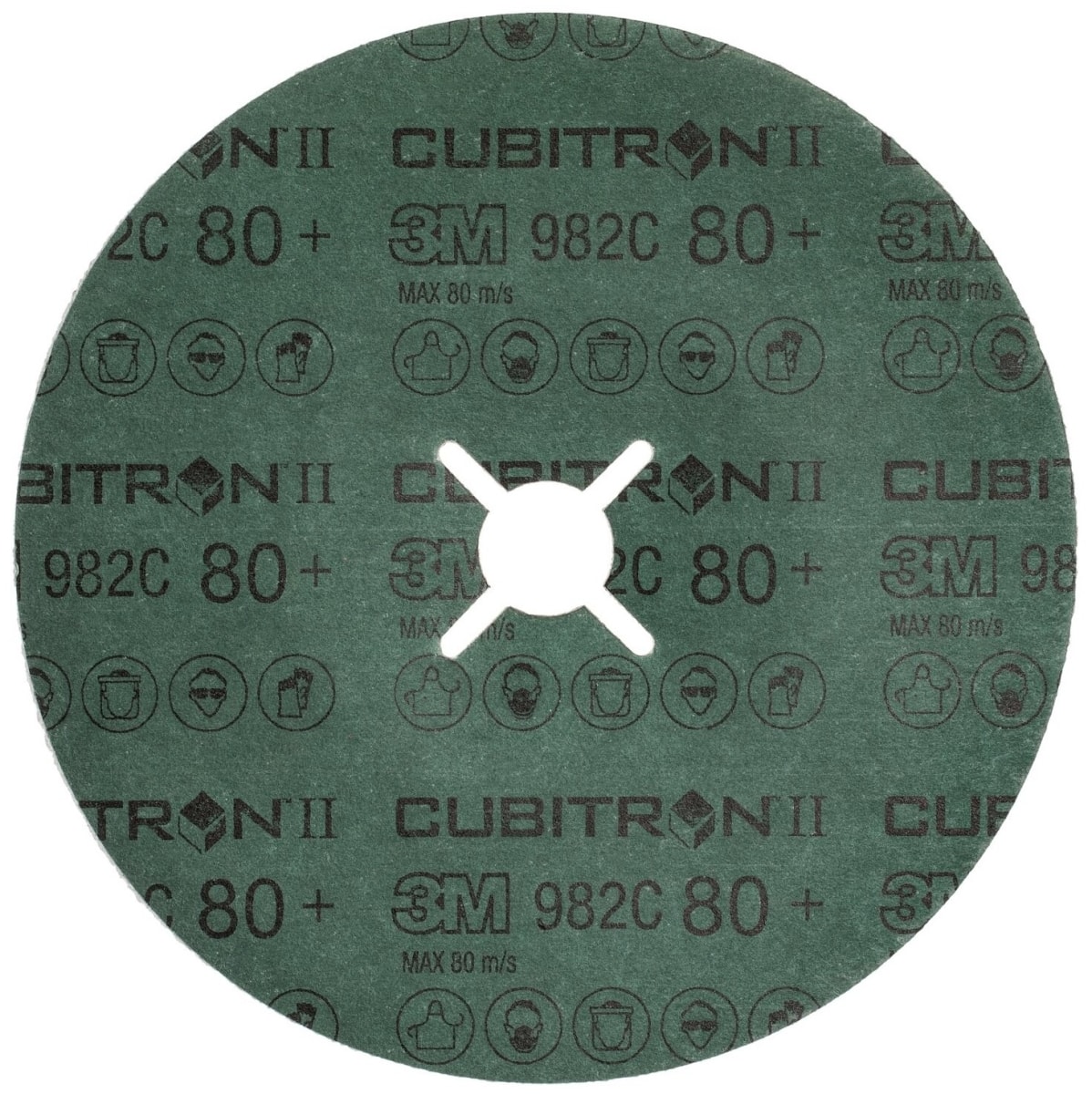 3M™ Cubitron™ II 982C 460685, Ø 125 mm x ø 22,23 mm, 80+, 12.000 U./Min., Fiberscheibe mit Präzisions-Keramikkorn