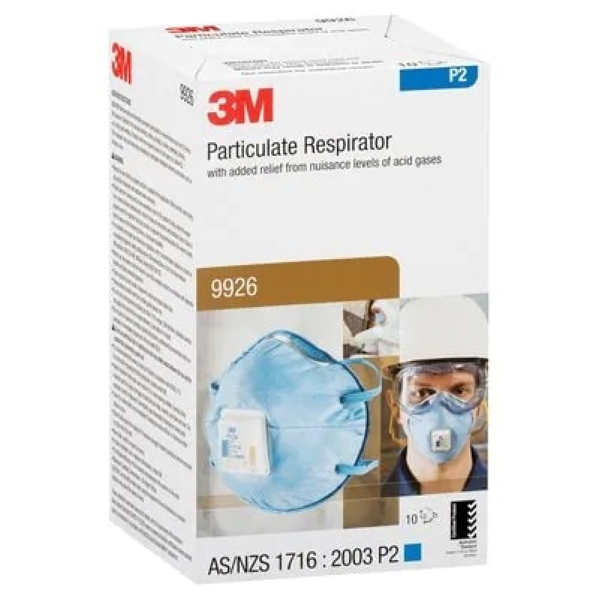 3M™ Atemschutzmaske 9926 FFP2 NR D mit Cool-Flow Ausatemventil, + Aktivkohle, Industrievariante