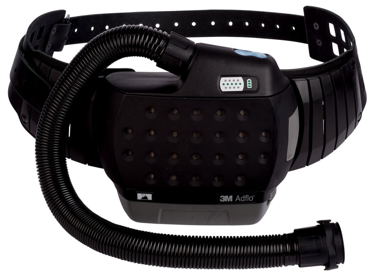 3M™ Speedglas™ Schweißmaske G5-03 Pro Air ohne Schweißfilter und Adflo™ High-Altitude Gebläseeinheit, 637700, inkl. QRS-Luftschlauch und Tasche, TH3, 4A/3B, Kopfband + Textilkopfschutz