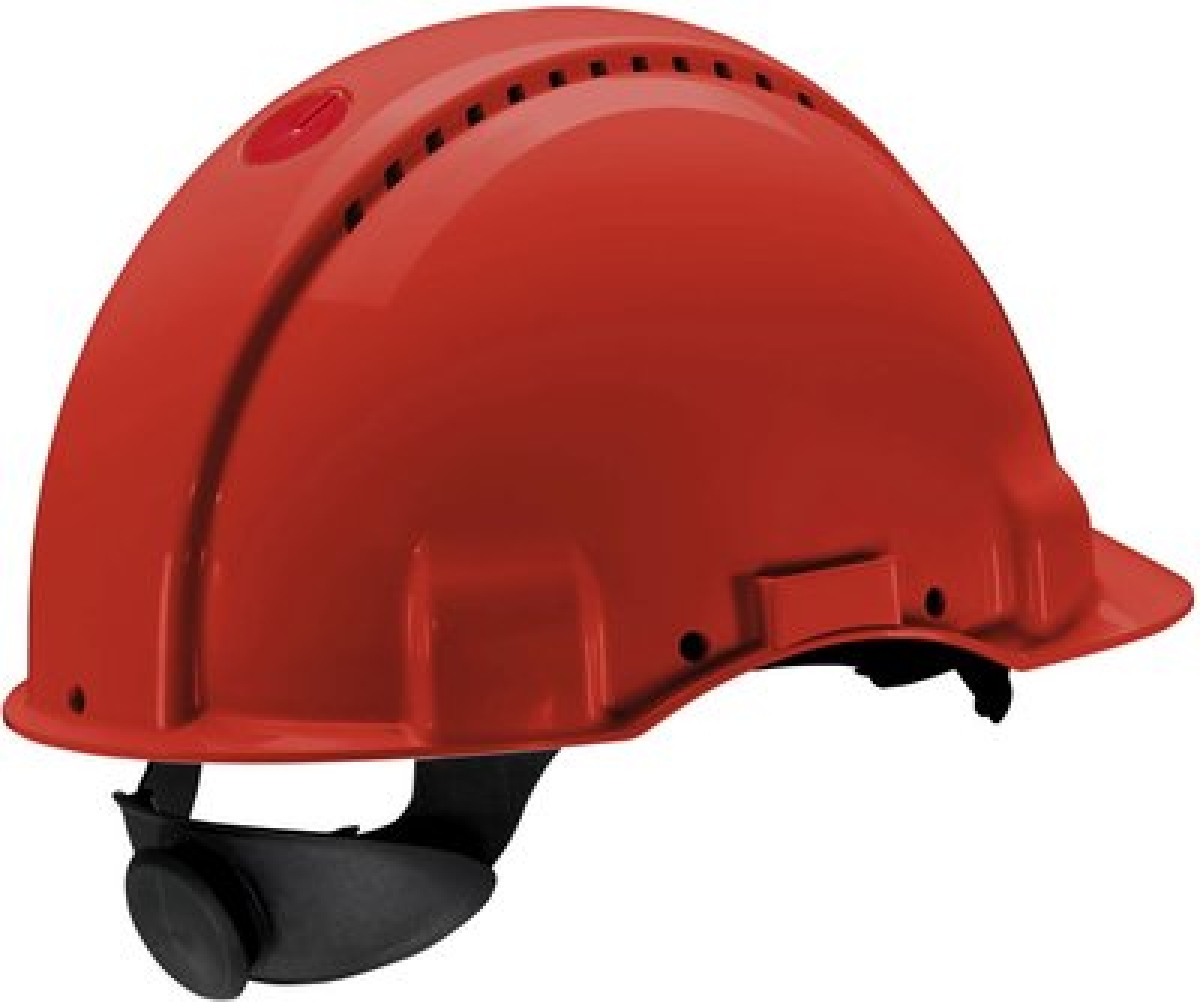 3M™ Peltor™ G30NUR, Rot, G3000 Schutzhelm mit Ratschensystem & Kunststoff-Schweißband, Belüftet, Uvicator