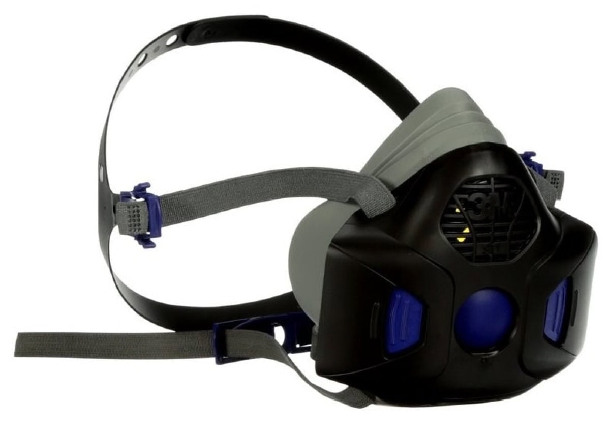 3M™ Secure Click™ Gasmaske / Halbmaske HF-801SD, Größe S, Secure-Click Filteranschluss, Halbmaske mit Sprechmembran