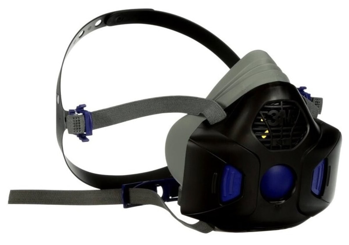 3M™ Secure Click™ Gasmaske / Halbmaske HF-802SD, Größe M, Secure-Click Filteranschluss, Halbmaske mit Sprechmembran