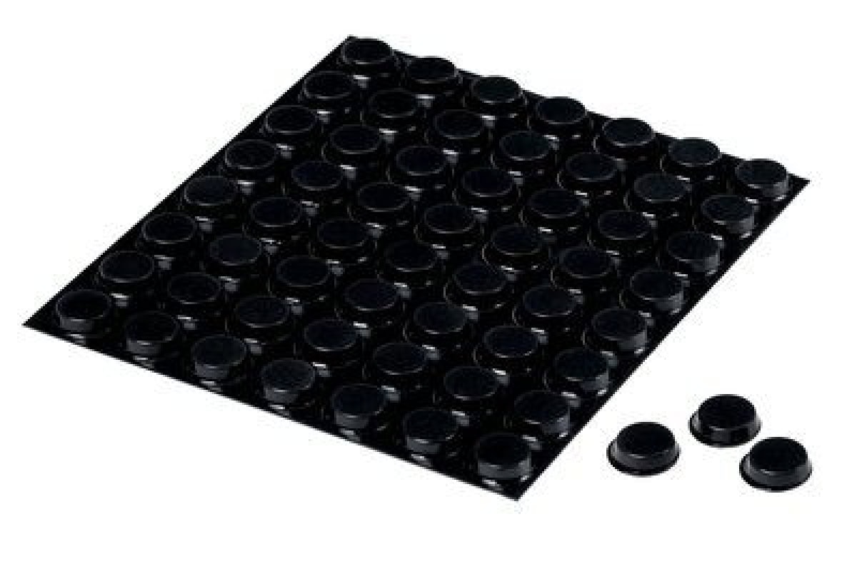 3M™ Bumpon™ SJ 5012 S, Ø 12,7 mm, H: 3,5 mm, 3000 Stück pro Karton, Schwarz, Elastikpuffer mit R-30 Naturkautschuk Klebstoff