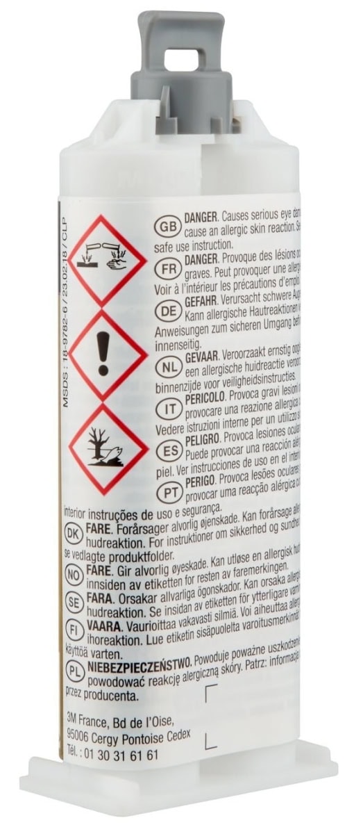 3M™ Scotch-Weld™ DP 110, 48,5 ml, Grau, Fließend, 1:1 EPX System, Flexibler Universal 2-Komponenten-Konstruktionsklebstoff auf Epoxidharzbasis