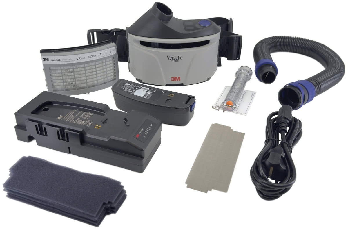 3M™ Versaflo™ TR300+ START, TR-315E+ Gebläseeinheit Starterpaket, TH2/TH3, Für Partikelschutz in stark belasteten Umgebungen