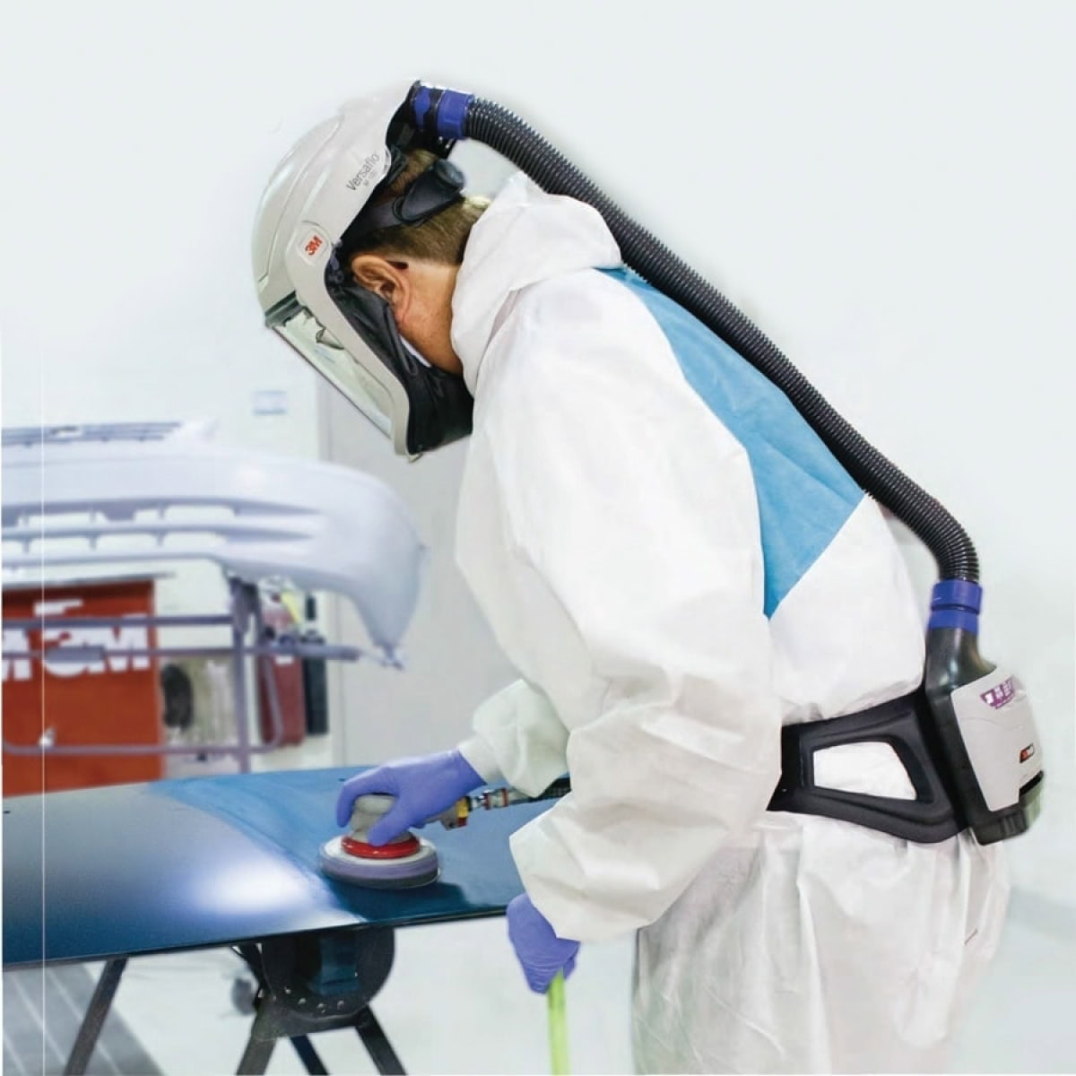 3M™ TR-600-LIK, TH3, Partikel- Gase- & Dämpfeschutz, Versaflo™ Leicht-Industrie Gebläse Atemschutz Set, Teile: [TR-619E, M-206, H31P3AF]