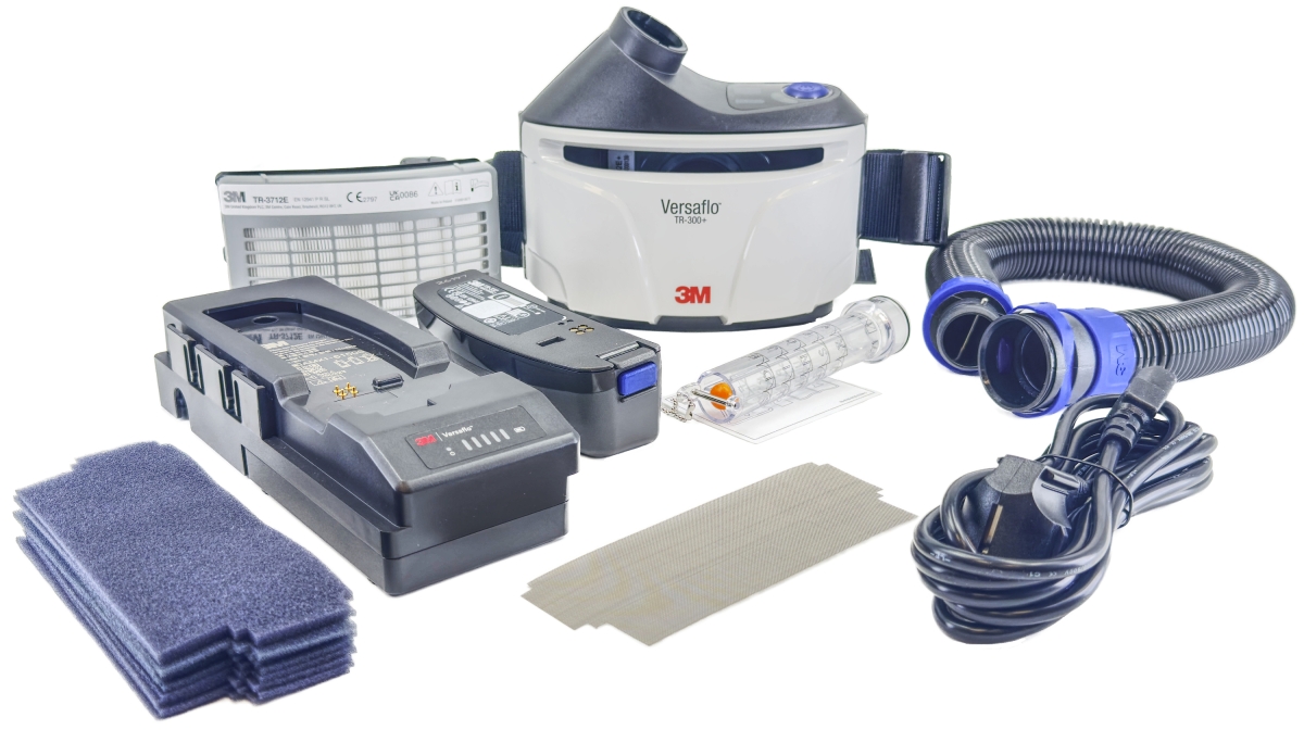 3M™ Versaflo™ TR300+ START, TR-315E+ Gebläseeinheit Starterpaket, TH2/TH3, Für Partikelschutz in stark belasteten Umgebungen