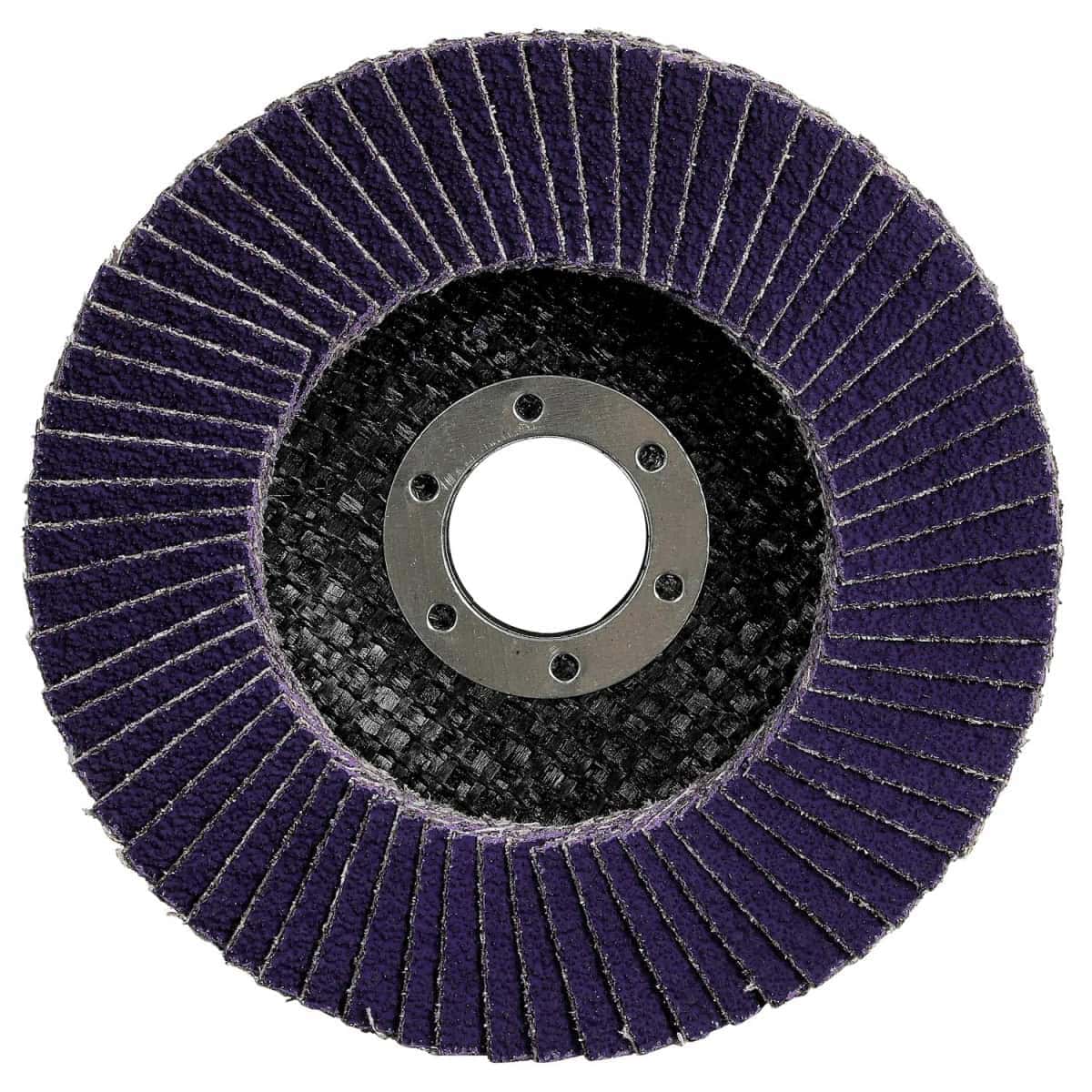 3M™ Cubitron™ 3 Fächerschleifscheibe 1169F Testkit 7100410689, Ø 125 mm x ø 22 mm, 40+, 1 Stück pro Packung, 12.250 U./Min., Typ 29 Konisch, K, Präzisions-Keramikkorn, Für Abtragsarbeiten in der Metallbearbeitung