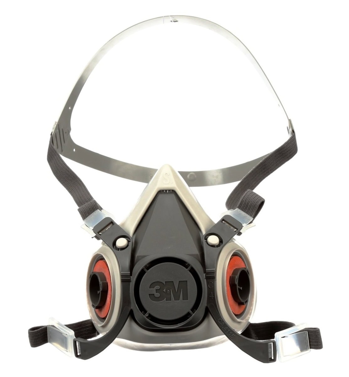 3M™ Gasmaske / Halbmaske 6100S, Größe S, Bajonett-Klick Filteranschluss