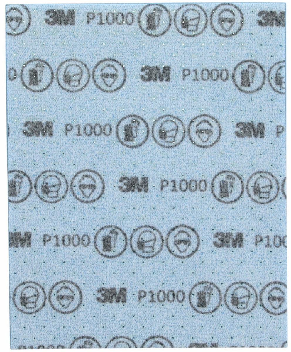 3M™ Hookit™ Flexible Feinschleifstreifen 33534, 139 x 172 mm, A, P1000, Ungelocht, Feinschleifstreifen mit Aluminiumkorn, Für Nass- oder Trockenschliff