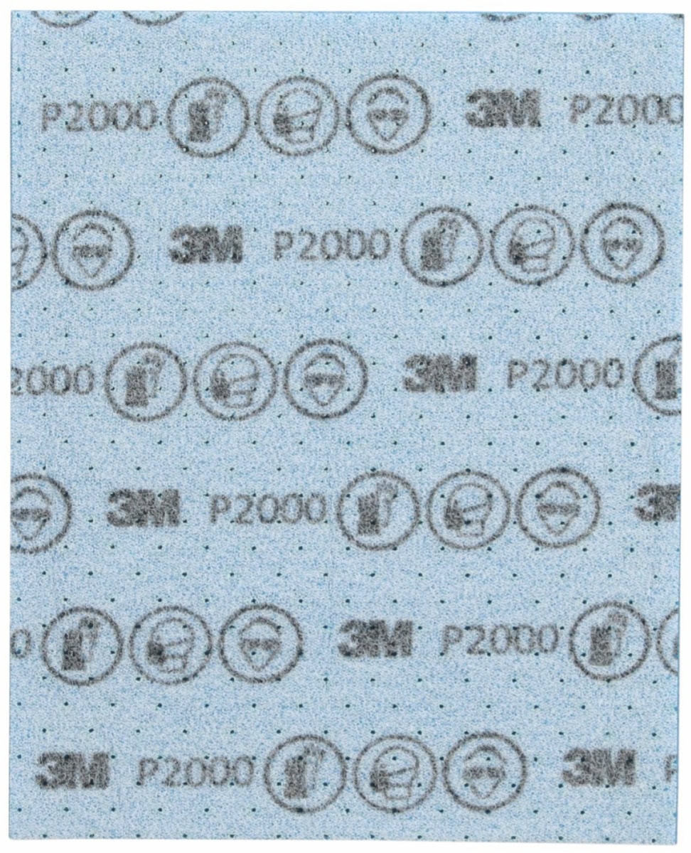 3M™ Hookit™ Flexible Feinschleifstreifen 33537, 139 x 172 mm, A, P2000, Ungelocht, Feinschleifstreifen mit Aluminiumkorn, Für Nass- oder Trockenschliff