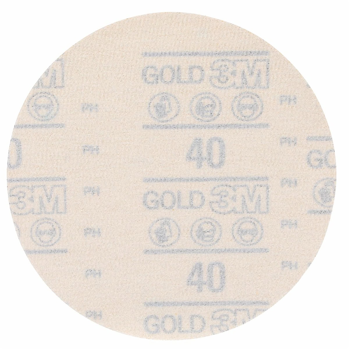 3M™ Hookit™ Schleifscheibe Gold 288U 09250, Ø 150 mm, 40+, Ungelocht, Offene Streuung, A, Kletthaftend, D-Papierscheibe mit Aluminiumoxid, Ideal für die Automobilreparatur