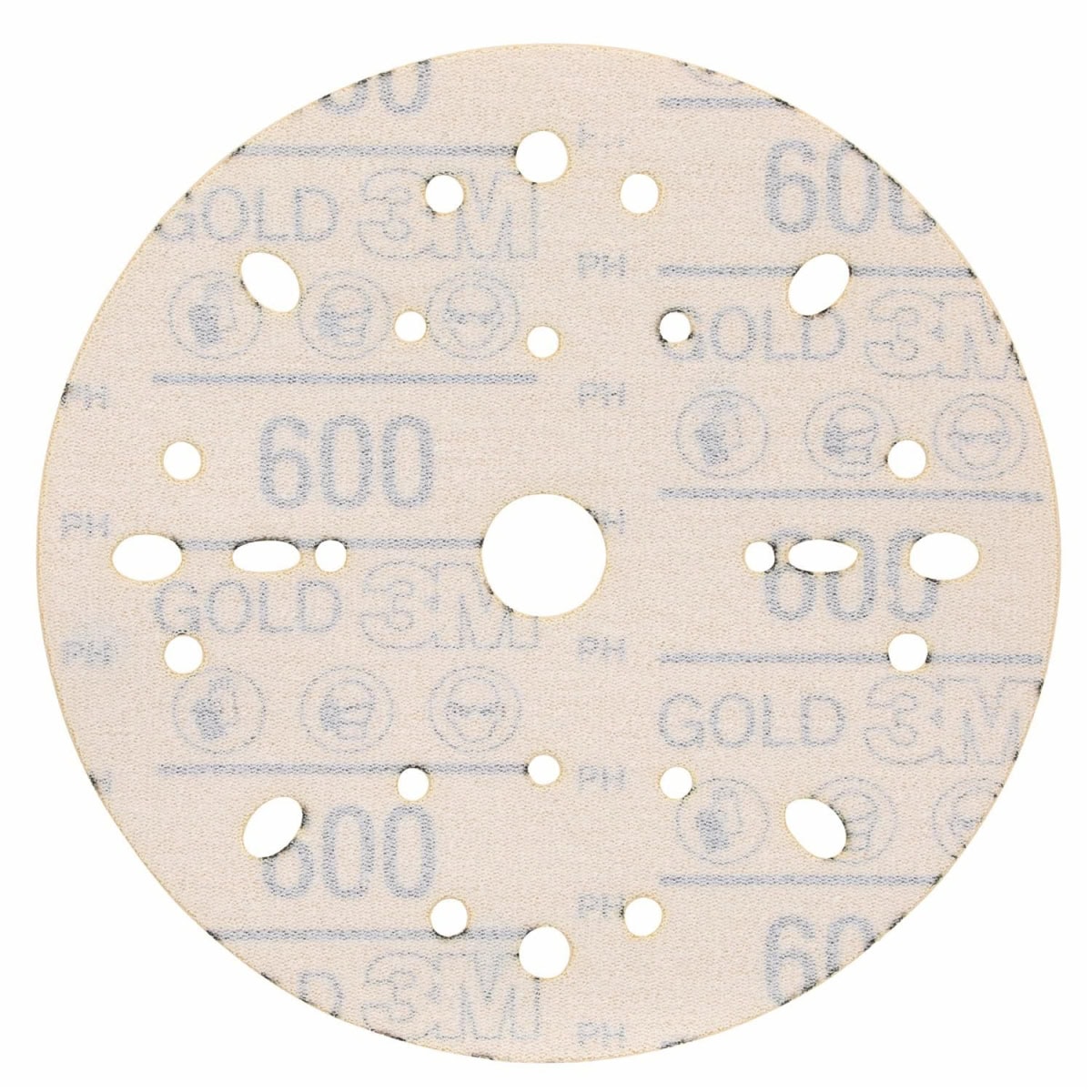 3M™ Hookit™ Schleifscheibe Gold 288U 09290, Ø 150 mm, 600+, Multilochung, Offene Streuung, A, Kletthaftend, D-Papierscheibe mit Aluminiumoxid, Ideal für die Automobilreparatur