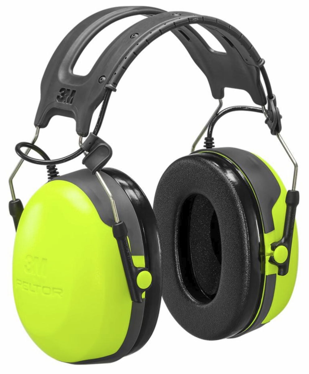 3M™ PELTOR™ CH-3 LO Kapselgehörschutz Kopfhörer HT52A-112, Für den dauerhaften Einsatz mit externen Funkgerät (Nur Hören), SNR = 30 dB, FLX2 Anschluss, Gelb / Schwarz, Kopfbügel